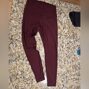 Lululemon Align Leggings 28” Size 8 Red Merlot
